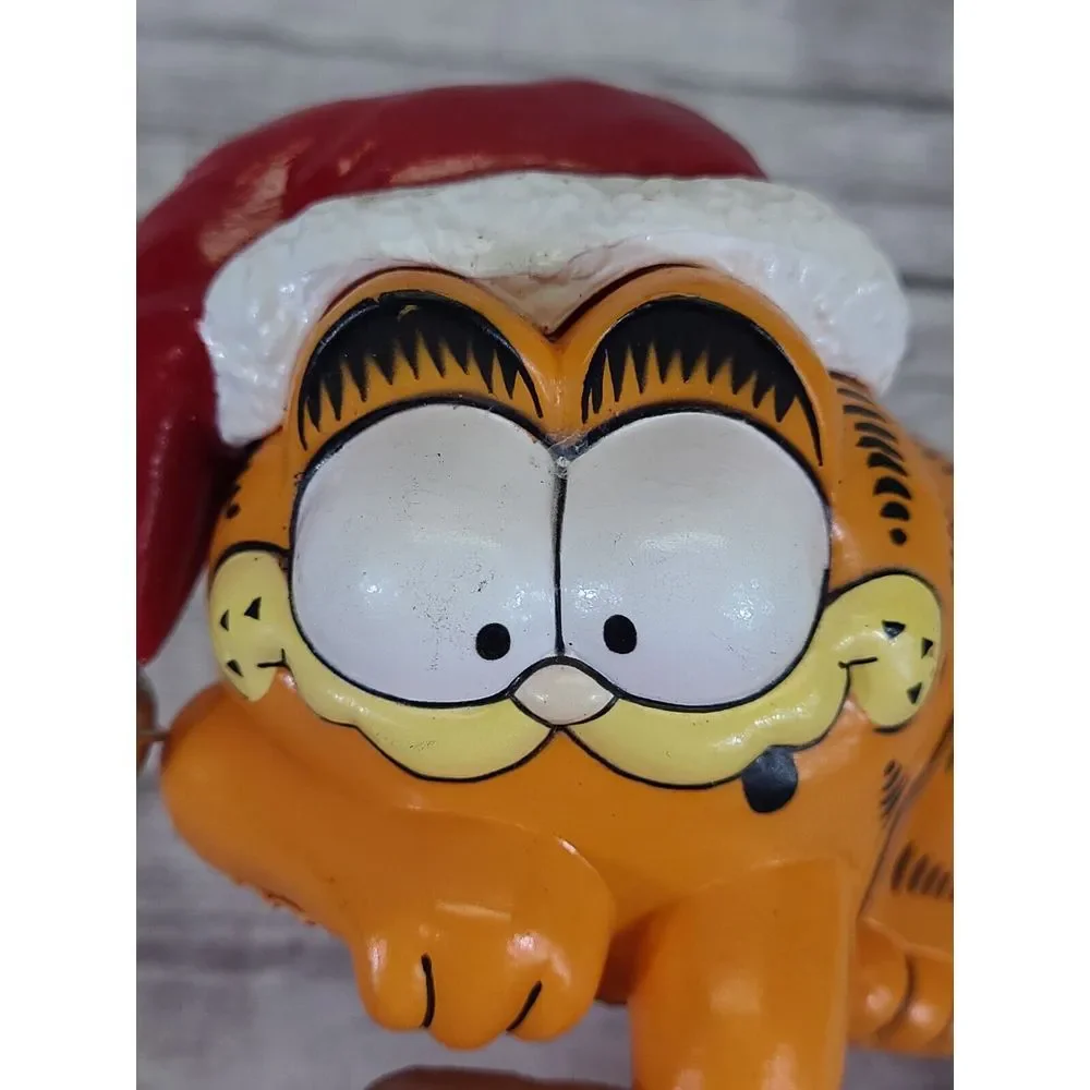 Vintage‎ 1981 Garfield Christmas Mantle Shelf Stocking Hanger Hook Arm 5